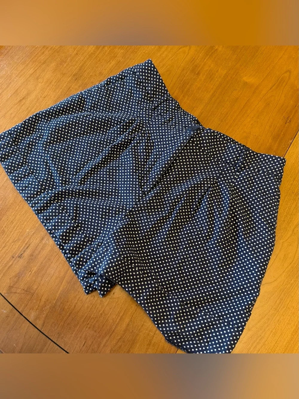 Calypso St. Barth Linen Blend Navy & White Polka Dot Shorts | Resortwear | 8